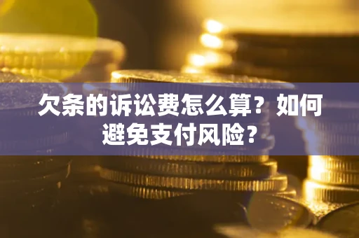 北京欠条的诉讼费怎么算？如何避免支付风险？