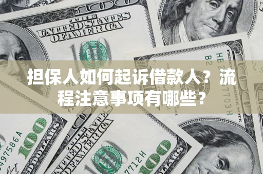 北京担保人如何起诉借款人？流程注意事项有哪些？